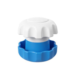 EZY DOSE Pill Crusher, Cutter and Grinder, Daily Usage, Safely Cut Pills, Vitamins, Tablets, Accurate and Easy Cuttings, Stainless Steel Blade, Storage Compartment, Blue, Large, BPA Free