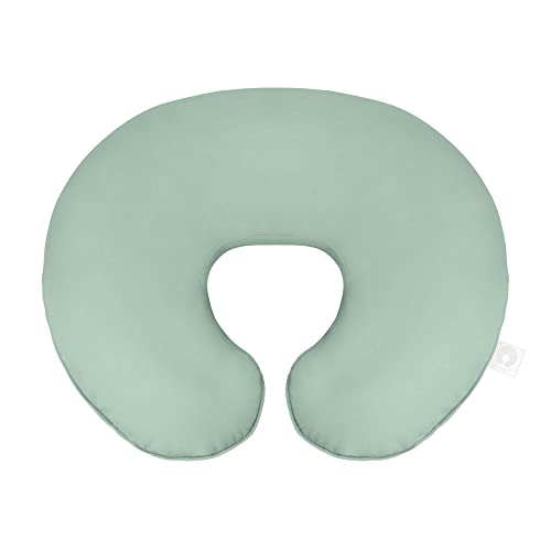 Boppy Nursing Pillow Organic Original Support, Soft Pine, Ergonomic Nursing Essentials for Bottle and Breastfeeding, Firm Hypoallergenic Fiber Fill, with 100% Organic Cotton Nursing Pillow Cover