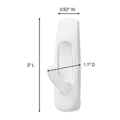 Command Utility Hooks Value Pack, Adhesive Hooks, Medium, 6 Wall Hooks 12 Medium Strips