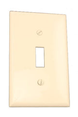 Leviton Toggle Wallplate, 1 Gang, 80701-T, Light Almond