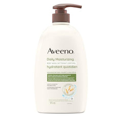 Aveeno Daily Moisturizing Body Wash for Normal to Dry and Sensitive Skin Formula with Prebiotic Oat, Lightly Scented, 975mL