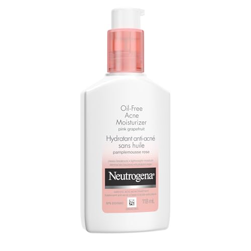 Neutrogena Acne Moisturizer, Pink Grapefruit Salicylic Acid Acne Treatment, 118 mL