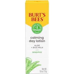 Burt's Bees Sensitive Hydrating Gentle Daily Face Cream Moisturizer Face Lotion for Sensitive Skin with Aloe and Rice Milk, 98.9% Natural Origin, Developed with Dermatologists, 51g