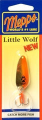 Mepps Little Wolf Treble Hook Fishing Lure, 1/4-Ounce, Gold/Hot Orange