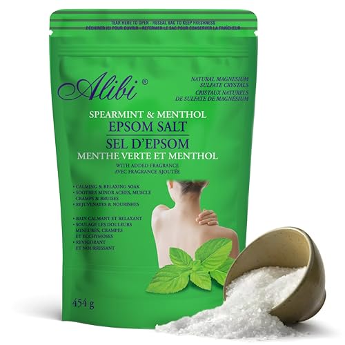 Alibi Spearmint And Menthol Magnesium Solfate Epsom Salt Bath 454G - Reaselable Bag