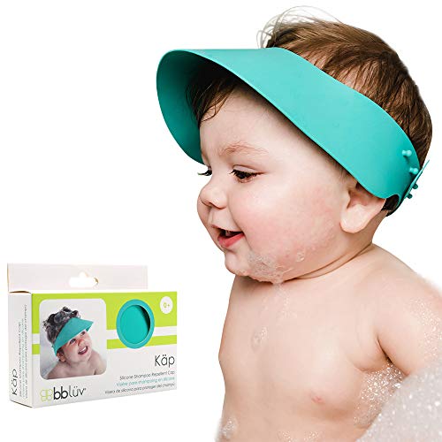 Käp - Silicone Baby Shower Cap, Adjustable, Soft Shower Cap For Kids And Toddler (Aqua)