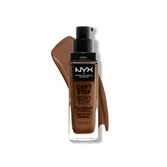 NYX Professional Makeup Can't Stop Won't Stop Foundation, 24h Full Coverage Matte Finish - Mocha, 30 mL