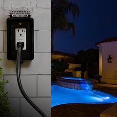 Amazon Basics Weather-Resistant GFCI Receptacle with LED Indicator, 20 Amp