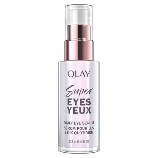 Olay Super Eye Serum - Vitamin C, Caffeine, Niacinamide, Amino Peptide, Aloe Vera - Brightens Dark Circles, Anti-Wrinkle, Anti-Aging, Brightening, Smooths Fine Lines, Firming, Hydrating, 13 mL