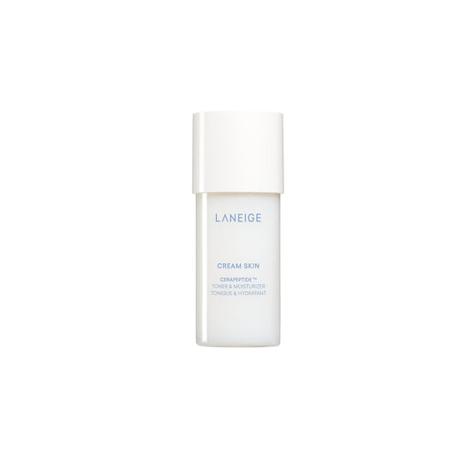 LANEIGE Cream Skin Toner & Moisturizer Mini: Lightweight Refillable Korean Milky Toner with Ceramide & Peptide for Hydration, Firming, & Barrier Support
