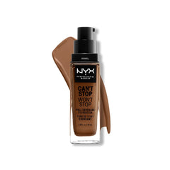 NYX Professional Makeup Can't Stop Won't Stop Foundation, 24h Full Coverage Matte Finish - Cappuccino, 30 mL