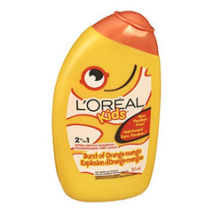 L'Oreal Paris Kids Shampoo and Conditioner, Orange Mango, 2 in 1, Paraben Free, Extra Gentle, Dermatologist Tested, Tear-Free, 265 ml