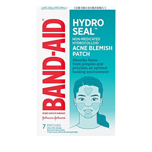 Band-Aid Hydro Seal Acne Blemish Patch - Hydrocolloid Pimple Patches, Face Pimple Spot Care - 7 Count, beige
