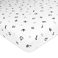 American Baby Company 15" x 33" Fitted Bassinet Sheet, Printed 100% Natural Cotton Jersey Knit, Alphabet, Soft Breathable, for Boys and Girls (Pack of 1)