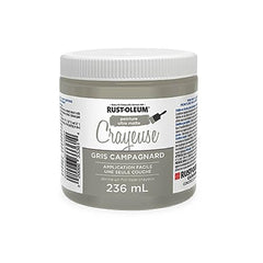 Chalked Ultra Matte Paint Multi-Surface DIY Paint for Cabinets, Furniture, Crafts in Country Grey, 236 mL