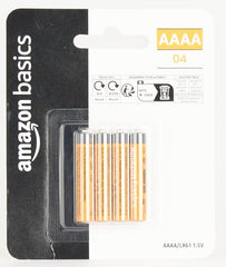 Amazon Basics AAAA 1.5 Volt Everyday Alkaline Batteries - Pack of 4