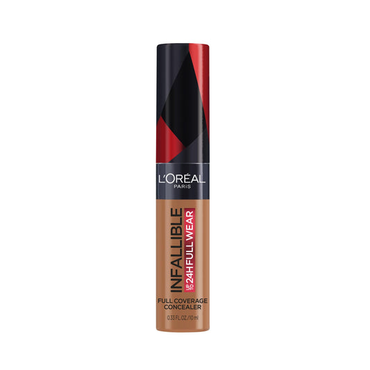 L’Oréal Paris Infallible Full Wear Concealer, Concealer Makeup, One-Swipe Full Coverage, Matte Finish, Waterproof, Transfer-Resistant, Longwear Up to 24 Hours, 10 ml, Cocoa