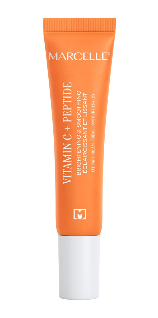Marcelle Vitamin C + Peptide Brightening & Smoothing Eye Care Cream, Vegan, Cruelty-Free, Hypoallergenic, Non-Comedogenic, Paraben-Free, Fragrance-Free, 15 mL