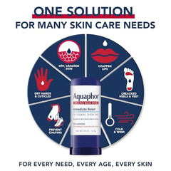 Aquaphor Healing Balm Stick for Chapped, Chafed Skin, Enriched with Avocado Oil and Shea Butter, No-Mess Application Perfect for On-The-Go Use, Fragrance Free, Dermatological Skin Care, 18.4 g