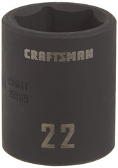 CRAFTSMAN® 1/2 in. Drive, 22mm Metric Impact Shallow Socket (CMMT15869)