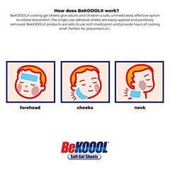BeKoool Soft Cooling Gel Sheets for Kids, 4 Count