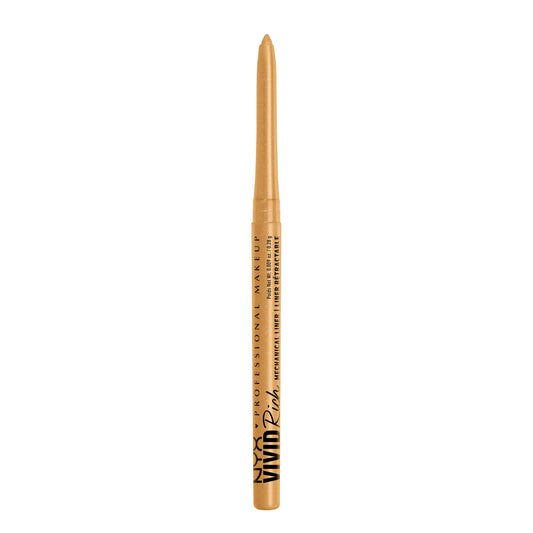 NYX PROFESSIONAL MAKEUP, Vivid Rich Mechanical Pencil, Eyeliner, Rich shades, Vegan Formula - Amber Stunner (Gold)