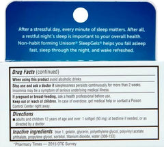 Unisom SleepGels, Nighttime Sleep-aid, Diphenhydramine HCI 50 mg, 32 SoftGels