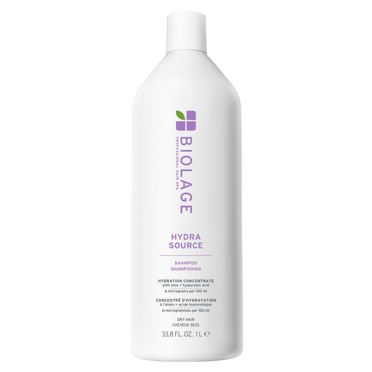 Biolage Shampoo, HydraSource Hydrating Shampoo for Dry Hair, With Aloe, Nourishing and Moisturizing, Weightless Shampoo, Silicone Free, Paraben Free, Vegan, Packaging May Vary