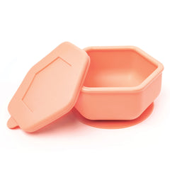 Tiny Twinkle Silicone Suction Bowl with Lid for Baby and Toddler - 100% Silicone - BPA Free - Microwave Safe - Strong Suction Bowls For Baby, Snack Containers For Toddlers (Coral, 13 oz.)