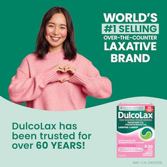 Dulcolax for Women, Bisacodyl 5mg Stimulant Laxatives for Occasional Constipation Relief, Laxative and Constipation Relief for Women, Including Those who are Breastfeeding, 20 Count