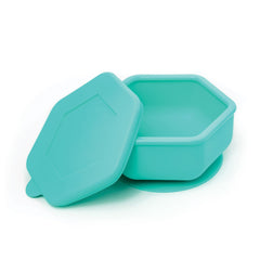Tiny Twinkle Silicone Suction Bowl with Lid for Baby and Toddler - 100% Silicone - BPA Free - Microwave Safe - Strong Suction Bowls For Baby, Snack Containers For Toddlers (Mint, 13 oz.)