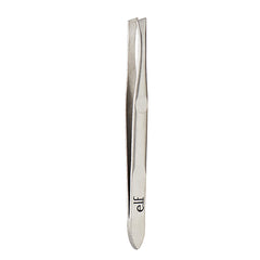 e.l.f. Slant Tweezer, Professional Quality Stainless Steel, Provides a Strong Grip, Removes Hairs Accurately, Shapes, Defines, Easy to Use, Ergonomically-Designed