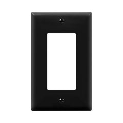 ENERLITES Decorator Light Switch or Receptacle Outlet Wall Plate, Gloss Finish, Size 1-Gang 4.50" x 2.76", Polycarbonate Thermoplastic, 8831-BK, Black
