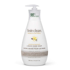 Live Clean Liquid Hand Soap, Soothing Vanilla Oatmeal, 500 mL
