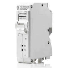 Leviton Plug-On AFCI/GFCI Branch Circuit Breaker, 20 Amp, 1-Pole, Thermal Magnetic, 120 VAC, LB120-DFT, White
