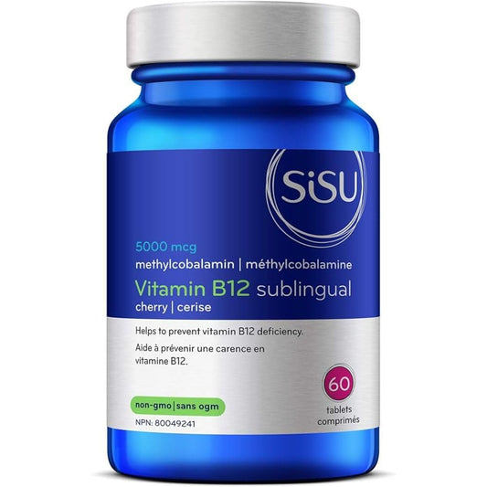 SISU B12 5000 mcg methylcobalamin, sublingual, Cherry 60 T