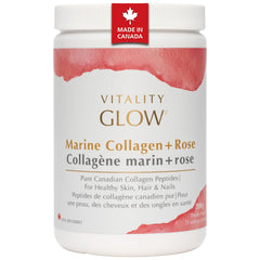 Canadian Marine Collagen Powder with Real Rose – Hydrates & Improves Skin Elasticity, Supports Even Skin Tone and Reduces Inflammation, Luxurious Rose Smell & Taste, 6g Protein, Keto, 25 Servings