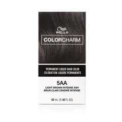 WELLA Color Charm Permanent Liquid Hair Color for Gray Coverage, 5AA Light Brown Intense Ash, 1.42 Fl Oz