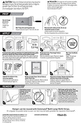 Command Wire Back Picture Hanger 17048-EF, White, 1 Hanger, 4 Large Strips, 4 Mini Strips