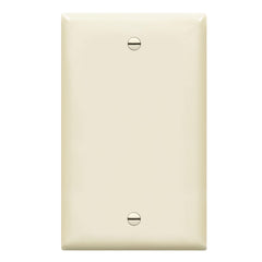 Enerlites Blank Cover Wall Plate, Standard Size 1-Gang, Polycarbonate Thermoplastic, Light Almond 8801-LA