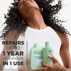 Garnier Fructis Hair Filler + Hyaluronic Acid Moisture Repair Sulfate-Free Conditioner, for Curly and Wavy Hair, up to 15X More Moisture & 100 Hours of Frizz Control, 300ml