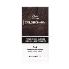 WELLA Color Charm Permanent Liquid Hair Color for Gray Coverage, 4G Dark Gold Brown