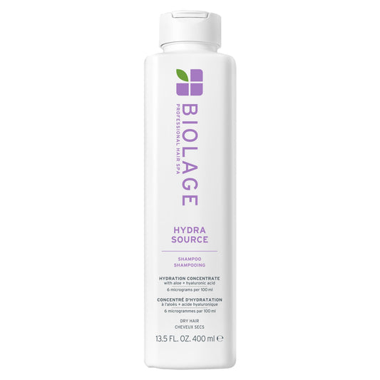 Biolage Shampoo, HydraSource Hydrating Shampoo for Dry Hair, With Aloe, Nourishing and Moisturizing, Weightless Shampoo, Silicone Free, Paraben Free, Vegan, Packaging May Vary