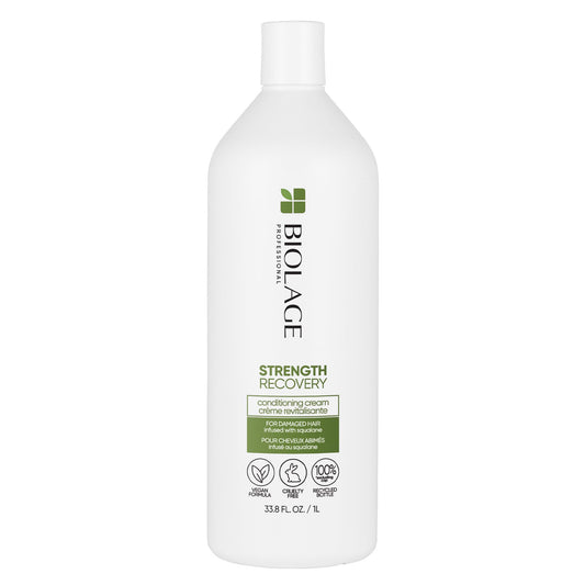 Biolage Repair Conditioning Cream, Strength Recovery, Strengthening Conditioner,Moisturizes & Repairs Damage, For Damaged & Sensitized Hair, Vegan, Cruelty-Free