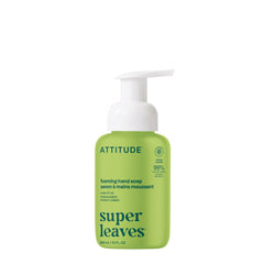ATTITUDE Foaming Hand Soap, Made in Canada, EWG Verified, Dermatologically Tested, Plant and Mineral-Based, Vegan Personal Care Products, Pear & Amber Scent, 10 Fl Oz