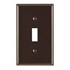 Leviton 80701 1-Gang Toggle Device Switch Wallplate, Standard Size, Thermoplastic Nylon, Device Mount, Brown