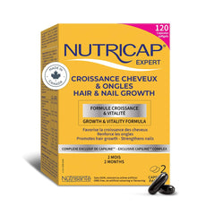 Nutricap Expert Hair & Nail Growth - Made In Canada - Biotin, Walnut Oil, Vitamin B3 - Hair Growth, Strengthens Nails - 2 Months Treatment - 120 softgels