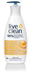 Live Clean Daily Moisturizing Body Lotion, Shea & Coconut, 532 mL