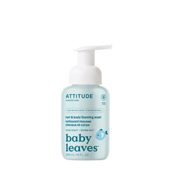 ATTITUDE 2-in-1 Hair and Body Foaming Baby Wash, Made in Canada, EWG Verified Shampoo Soap, Dermatologically Tested, Made with Naturally Derived Ingredients, Vegan, Good Night, 295 mL