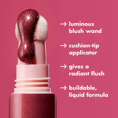 e.l.f. Halo Glow Blush Beauty Wand, Liquid Radiant Blush with Squalane, Cushion Tip Cream Blush For Luminous, Buildable Color, Vegan & Cruelty-Free Cheek Makeup, Candlelit